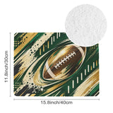 Gridiron Golden Green Football Vortex Pet Feeding Mat 40x30cm
