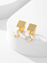 Load image into Gallery viewer, European American Zircon Earrings in Various Colors - Square Fashion Style
