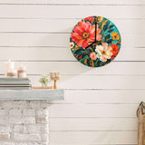Art O'clock Impasto Floral Wall Clock By Rich and Rich