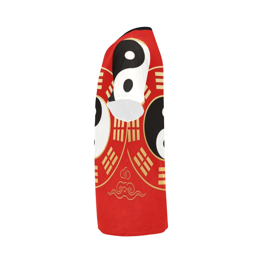 Rich and Rich Red Feng Shui Men's T-Shirt made of premium cotton with vibrant red color
