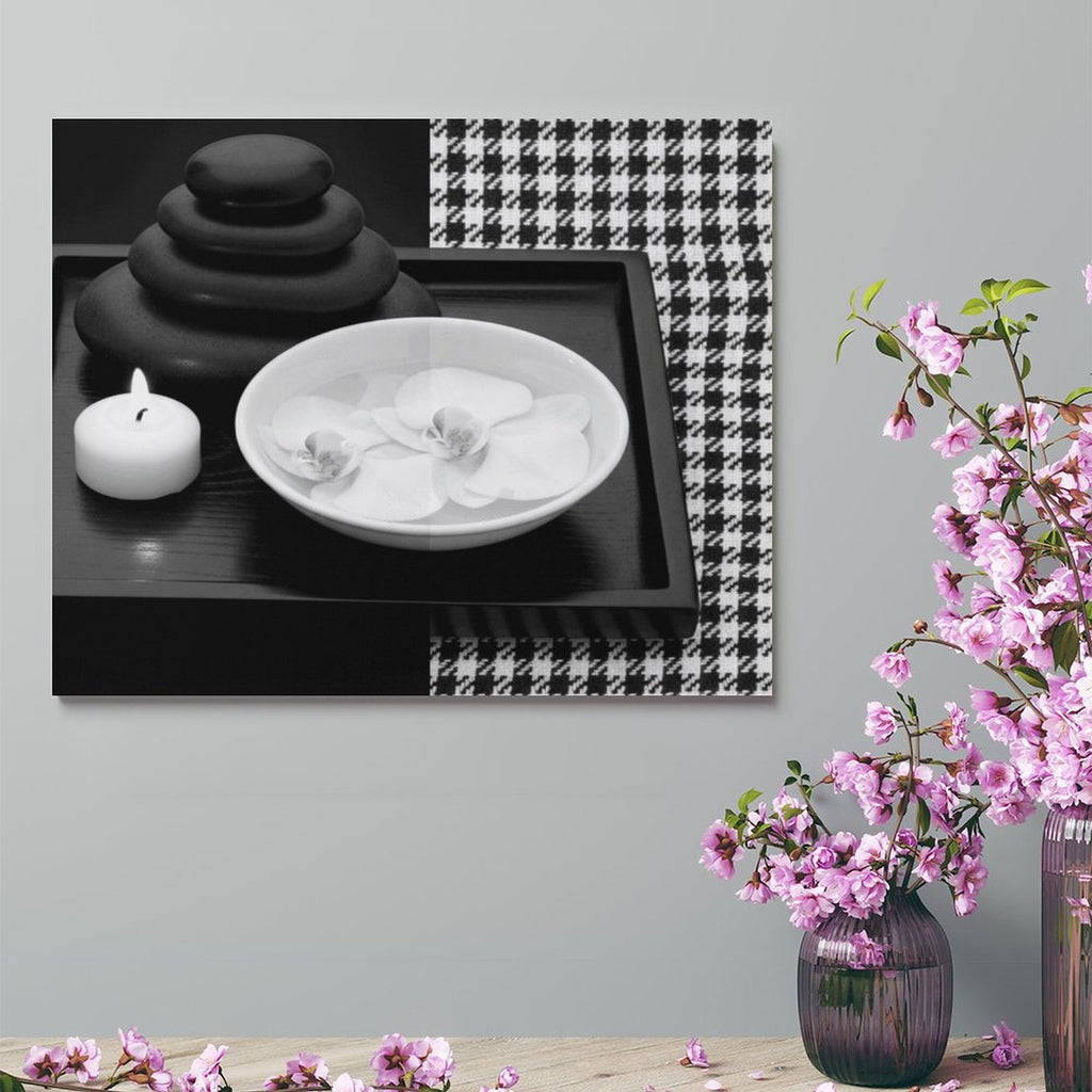Rich and Rich Feng Shui Black White Canvas Print 16x20 Horizontal Wall Art