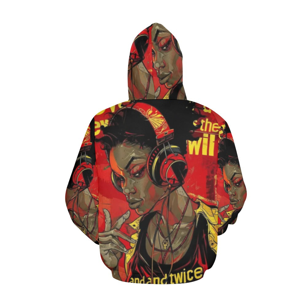 Rich and Rich Clever As The Devil And Twice As Pretty Women's Red Hoodie front view