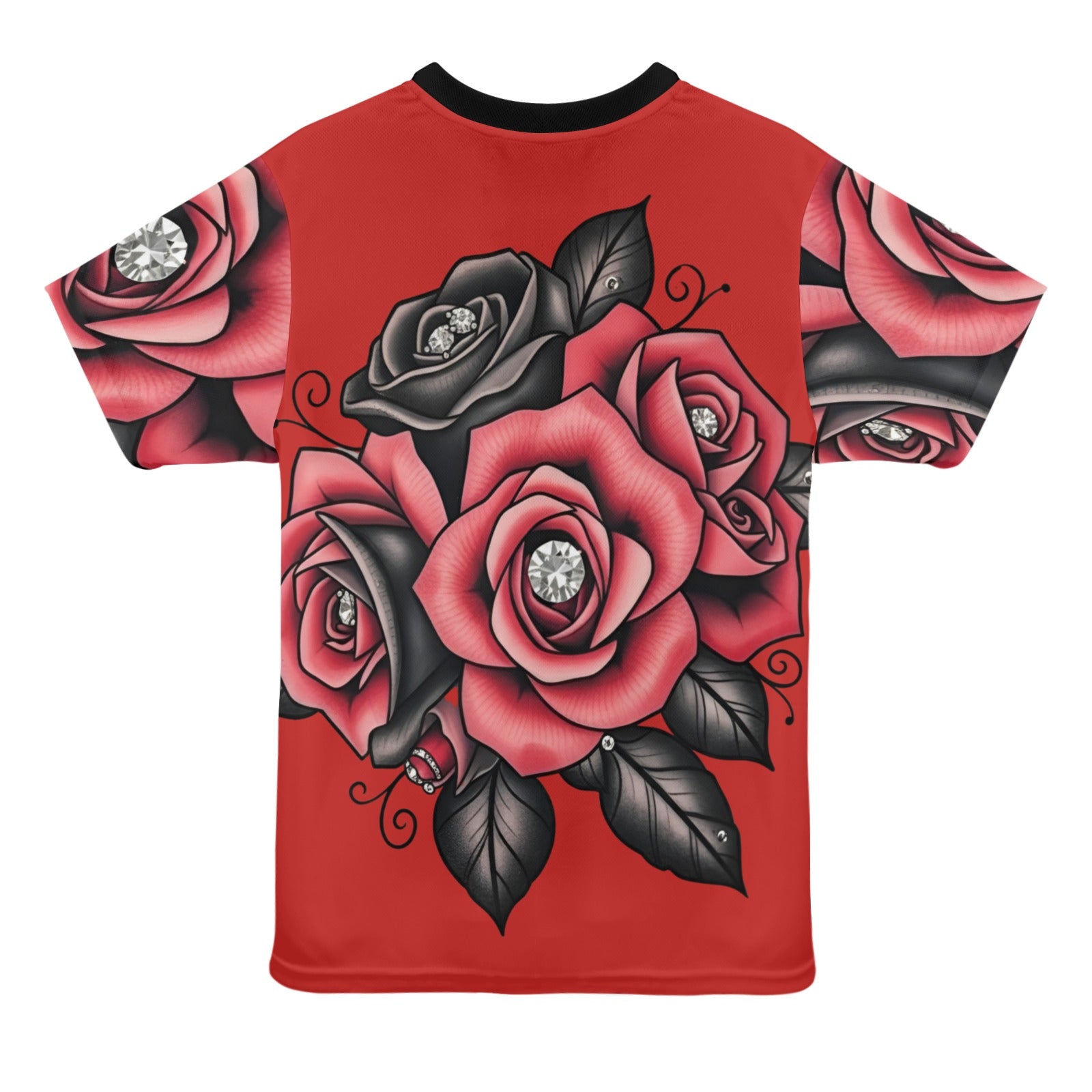 Rich and Rich Roses With Diamonds Women's Red Tshirt