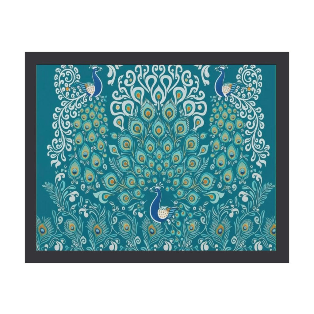 Rich and Rich Peacock wooden frame painting 40x30cm with vibrant peacock design