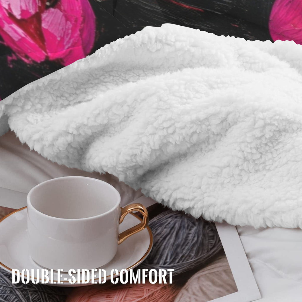 Rich and Rich Japanese Cherry Blossom Sherpa Fleece Blanket 90 x 108 - Rich and Rich Homeopportunities