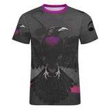 Men's multicolor all-over print cotton T-shirt with round neckline and soft texture — additional view 8