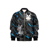 Critter Kicks Zebra Zest Boys Black Bomber Jacket
