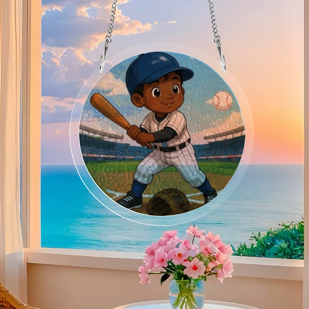 Rich and Rich Kids Baseball Jigsaw Puzzle Window Ornament - Rich and Rich Homeopportunities