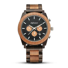 Load image into Gallery viewer, Men&#39;s Wood Chronograph Watch - Six Hand Calendar Sports Casual Timepiece for Men
