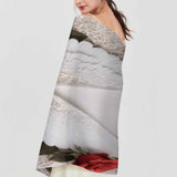 Soft imitation cashmere tassel scarf with finished hem and tassel fringe, one size — additional view 6