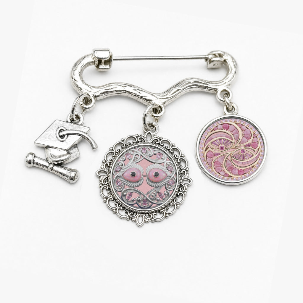 Rich and Rich Women's Her Eyes Pink Charm Brooch