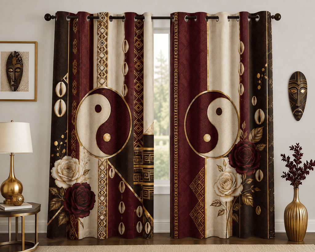 Rich and Rich Harmony Heritage Blackout Fabric Grommet Curtain 52 x 63 inch Set of 2 - Rich and Rich Homeopportunities