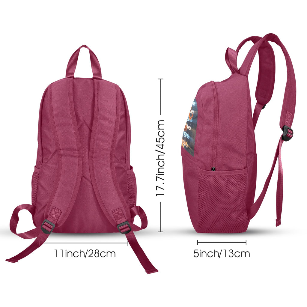 Rich and Rich Feel The Courage Track and Field Burgundy Unisex Backpack | Durable Travel &amp; School Bag