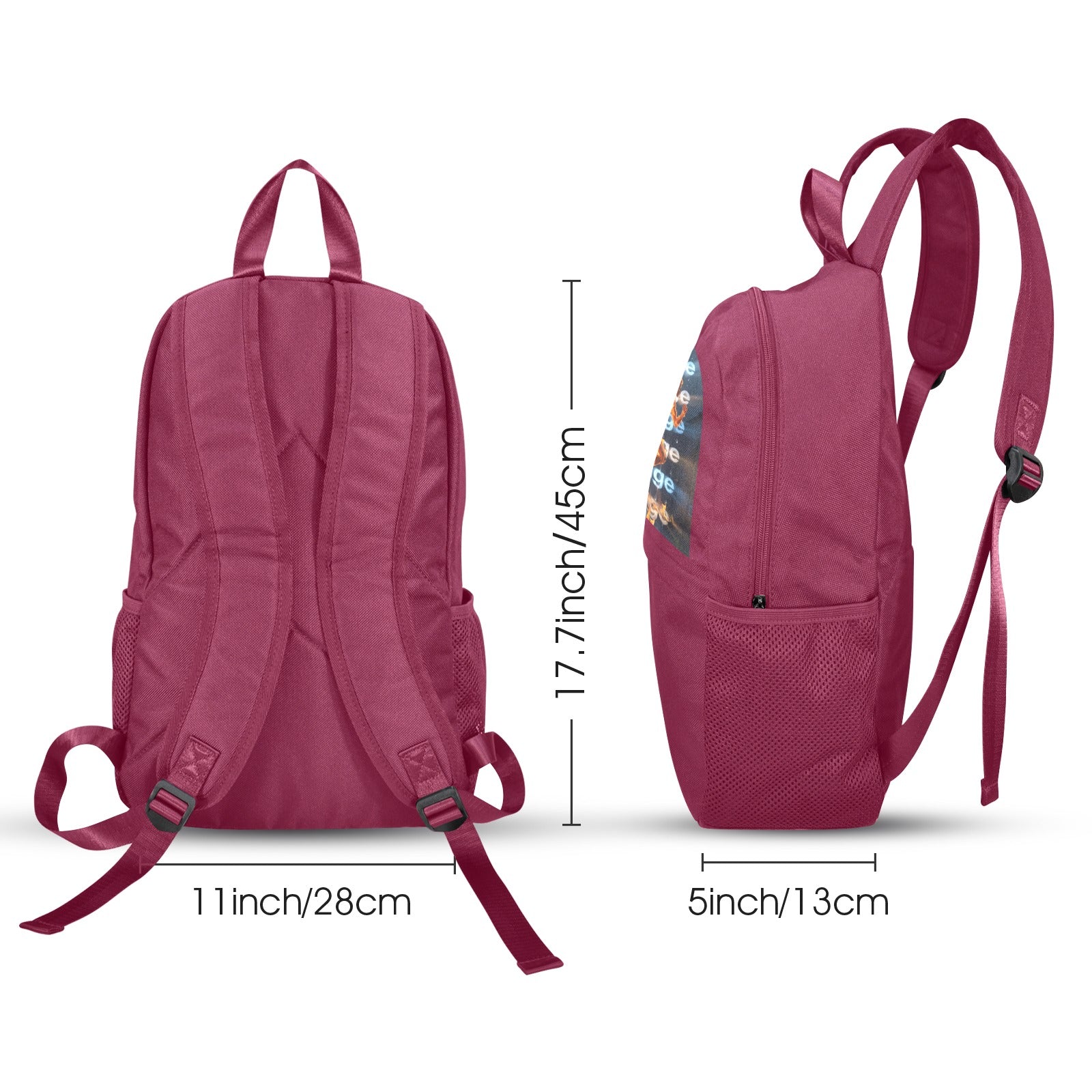 Rich and Rich Feel The Courage Track and Field Burgundy Unisex Backpack | Durable Travel &amp; School Bag