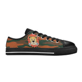 Critter Kicks Boys Orange Camouflage King Of The Jungle Canvas Sneakers