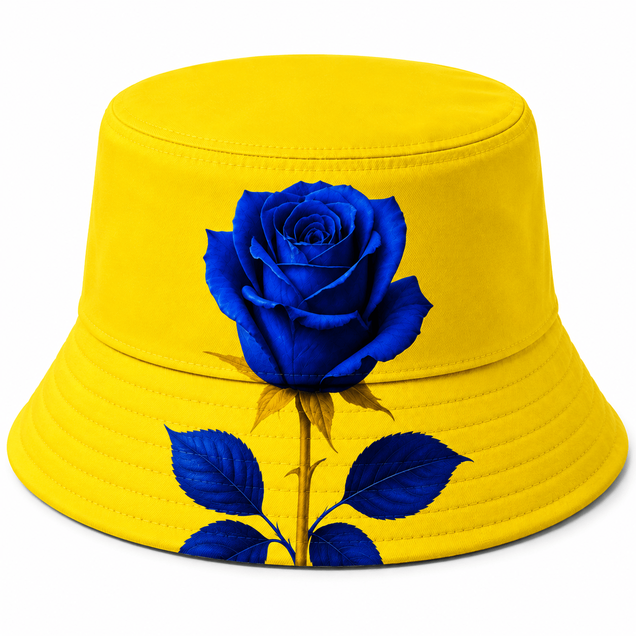 Rich and Rich Yellow Blue Rose Bucket Hat - Rich and Rich Homeopportunities