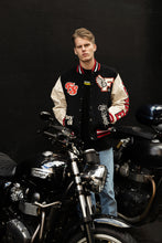 Load image into Gallery viewer, Manifest Varsity Jacket (Black)
