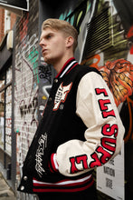 Load image into Gallery viewer, Manifest Varsity Jacket (Black)
