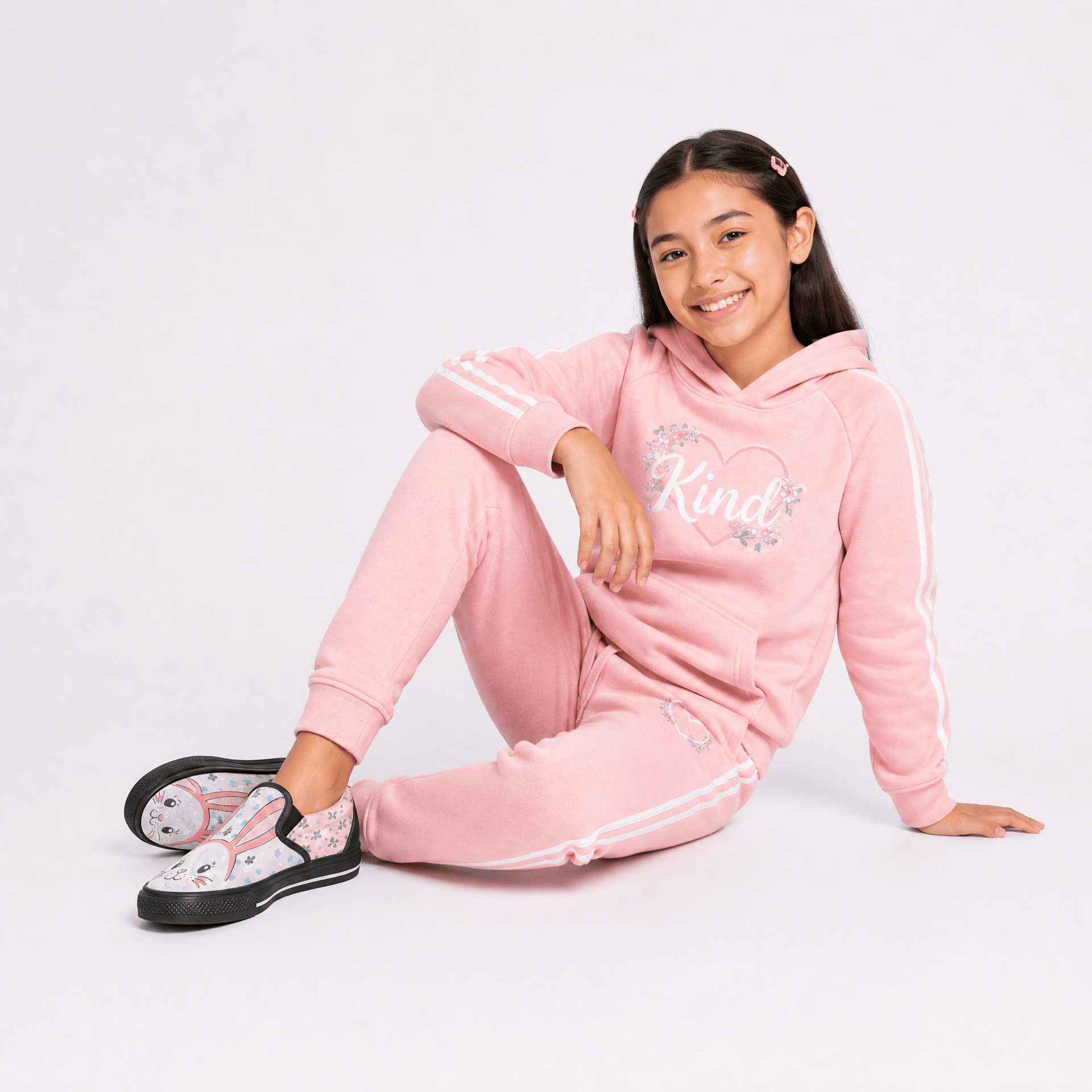 Rich and Rich Girls Pink Bunny Slip-On Canvas Shoes | Cute Bunny Print Kids Sneakers - Rich and Rich Homeopportunities
