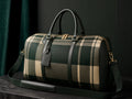 Rich and Rich JetSet Journey Green Checkered Large Capacity Duffle Bag