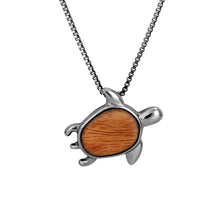 Load image into Gallery viewer, Gum Burl Turtle Necklace - Gunmetal

