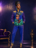 Model wearing Queen Snakeskin Track Suit