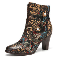 Load image into Gallery viewer, Embroidery Floral Handmade Genuine Leather Boots
