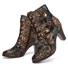 Load image into Gallery viewer, Embroidery Floral Handmade Genuine Leather Boots
