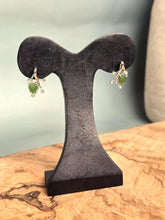 Load image into Gallery viewer, Canadian Jade Leaf and Silver Earrings
