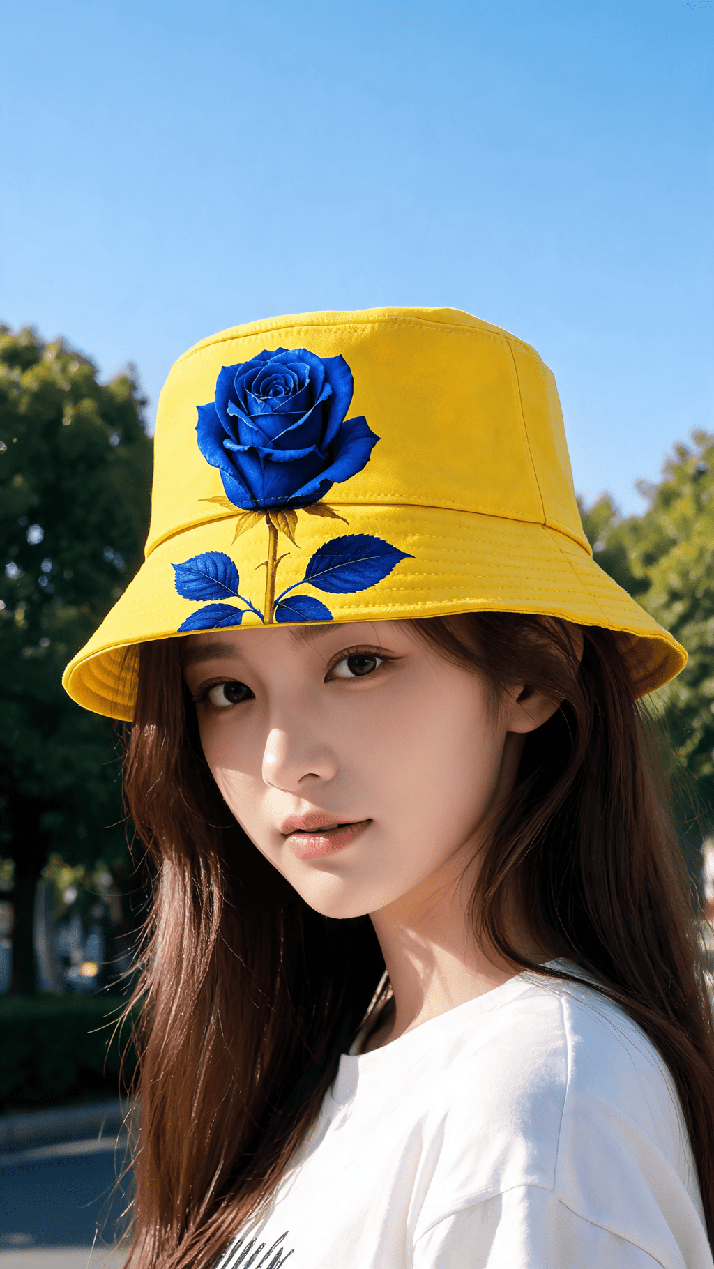 Rich and Rich Yellow Blue Rose Bucket Hat - Rich and Rich Homeopportunities