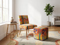 Rich and Rich Orange Abstract Designer Occasional Chair Home Art - Rich and Rich Homeopportunities