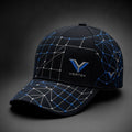 Vertex Quantum Mesh Baseball Baseball Cap in olive with graphite geometric Vertex menswear design