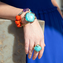 Load image into Gallery viewer, Keleidoscope Multistone Chunky Golden Bracelet
