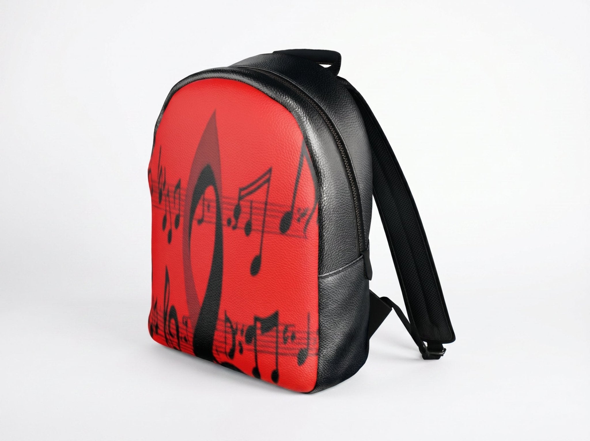 Rich and Rich Musical Notes Red Colville Leather Backpack - Rich and Rich Homeopportunities