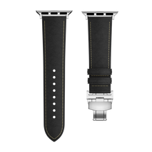 Load image into Gallery viewer, Affordable Genuine Leather Butterfly Buckle Band for Apple Watch
