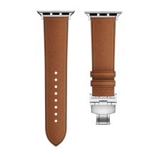 Load image into Gallery viewer, Affordable Genuine Leather Butterfly Buckle Band for Apple Watch
