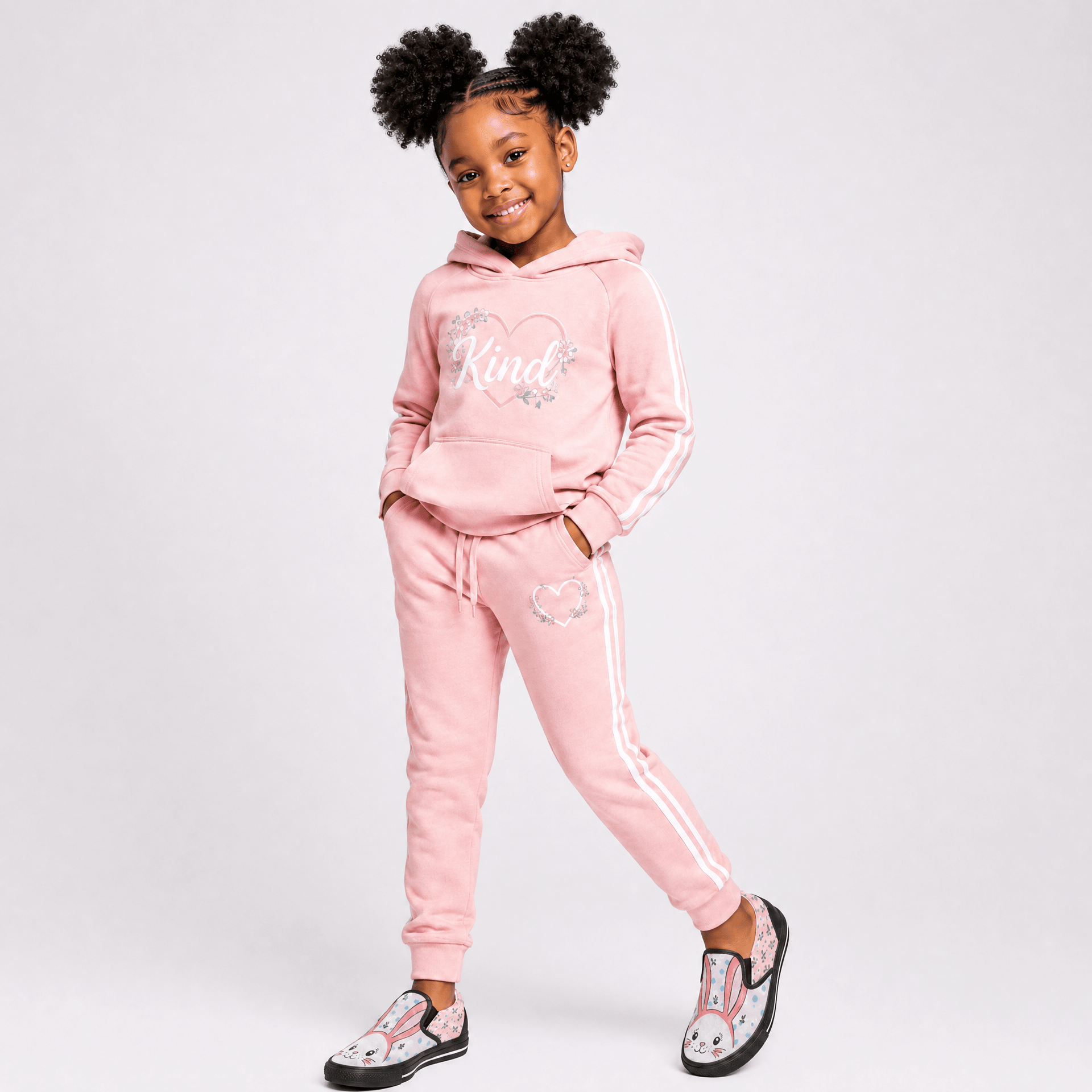 Rich and Rich Girls Pink Bunny Slip-On Canvas Shoes | Cute Bunny Print Kids Sneakers - Rich and Rich Homeopportunities