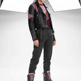 Gray women's military-style boot with magenta zipper accents and side zip closure — additional view 11