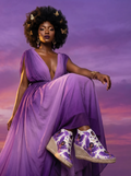 Rich & Rich Ladies Angel Wings Purple Wedge Espadrilles