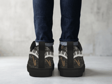 Load image into Gallery viewer, Rich and Rich Men’s Black Camo Piano Saxophone Canvas Sneakers - Rich and Rich Homeopportunities
