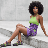 Women’s key lime abstract Mary Jane shoes with mesh upper and Velcro strap and EVA sole — additional view 20