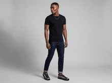 Load image into Gallery viewer, Rich and Rich Men’s Black Camo Piano Saxophone Canvas Sneakers - Rich and Rich Homeopportunities
