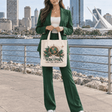 Rich and Rich Culture Compass Women's Beige Tote Bag