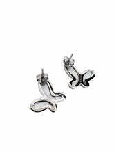 Load image into Gallery viewer, 925 Silver with Mother Of Pearl Cubic Zirconia  Stud Butterfly Earring Jewelry
