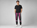 R&RH Magenta Musical Notes Men's Sweatpants Men's Casual Sweatpants (Model L72) - Rich and Rich Homeopportunities