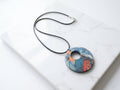 Rich and Rich Denim Blue Look Wooden Pendant Organic Shapes - Rich and Rich Homeopportunities