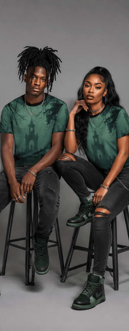 Eerie Cemetery Unisex Tees, Halloween T-Shirt, Gloomy Ghost Shirt, Spooky Apparel, Unique Graphic Tee - Rich and Rich Homeopportunities