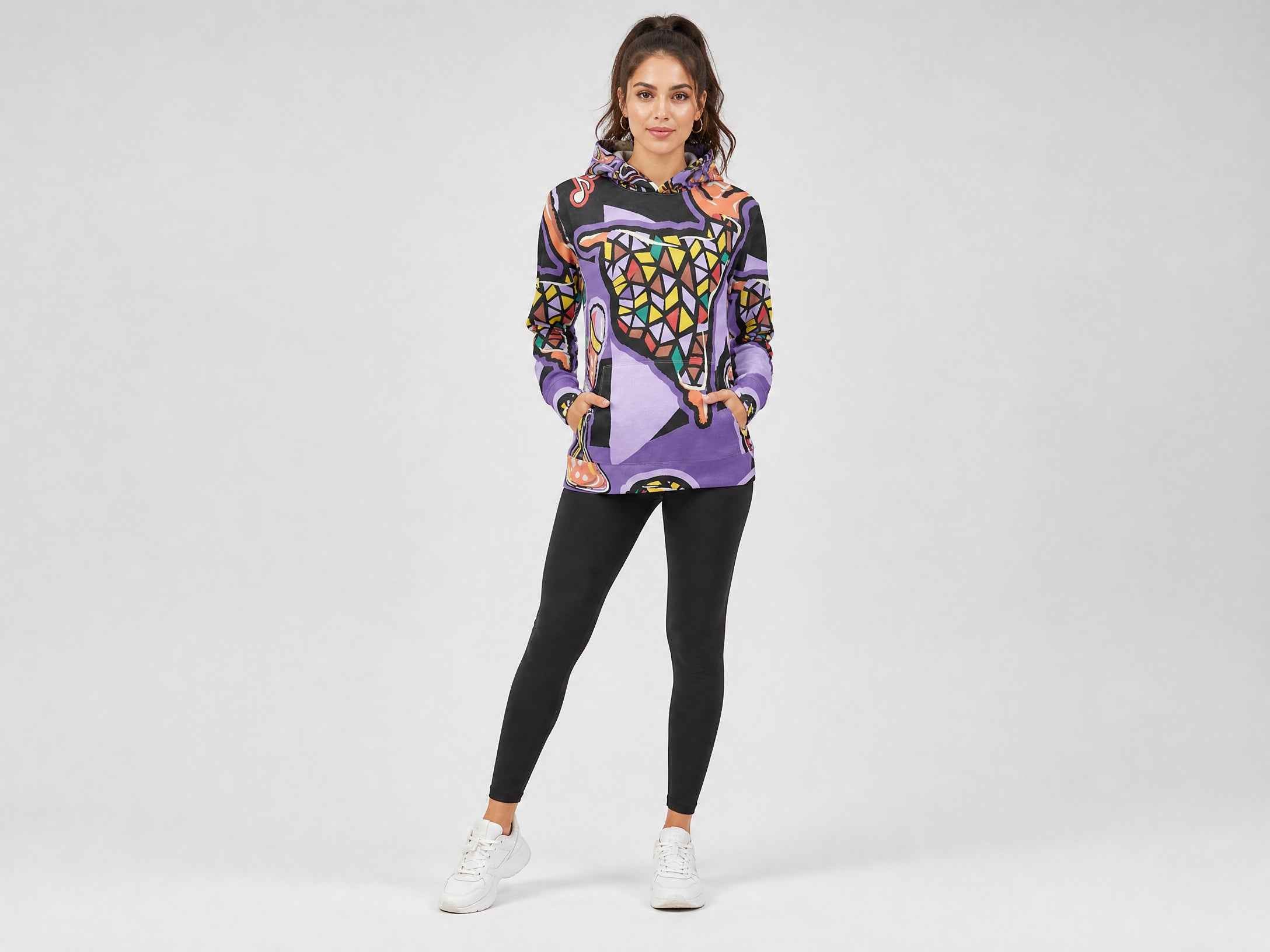 Unisex relaxed-fit designer hoodie in woven poly fabric, available XXS to 4XL — product detail