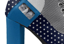 Load image into Gallery viewer, Rich and Rich Polkadotdushion Elastic Women's Blue Designer Boot - Rich and Rich Homeopportunities
