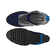 Load image into Gallery viewer, Rich and Rich Polkadotdushion Elastic Women's Blue Designer Boot - Rich and Rich Homeopportunities
